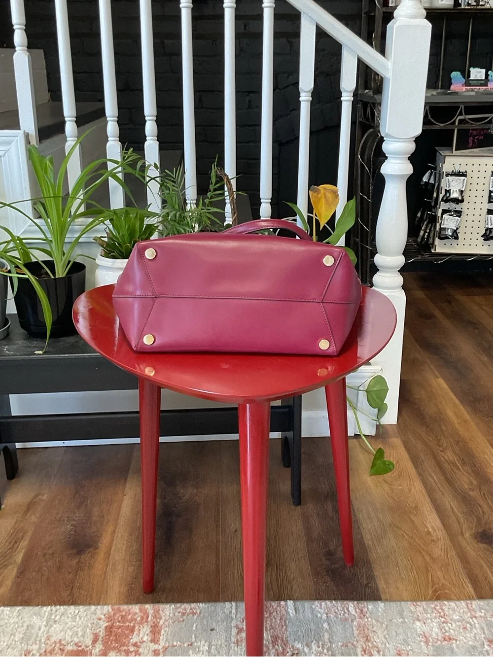 Michael Kors Leather Tote with Gold MK Logo